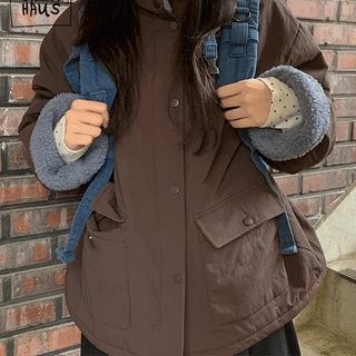 Bennin Sherpa Fleece Color Block Padded Jumper