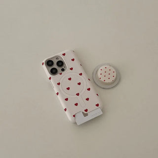 Basic Heart MagSafe Card Phone Case for iPhone 16 Pro Hard