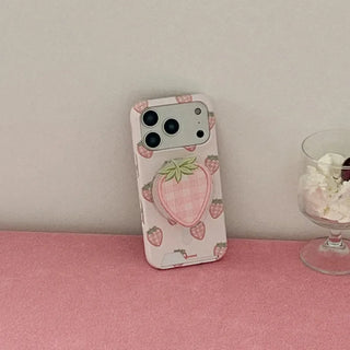 Strawberry Picnic MagSafe Card Phone Case for iPhone 17 Pro Hard
