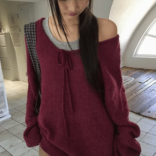 Jennin Oversized Layered Shirred Knit