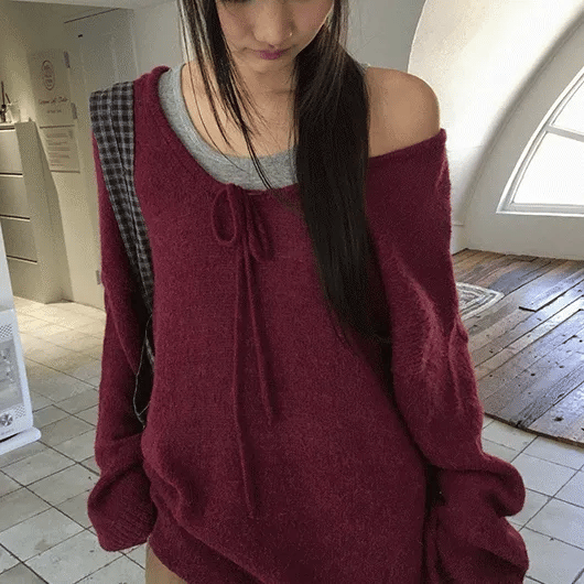 Jennin Oversized Layered Shirred Knit