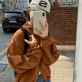 Curl Me String Collar Wind Jacket