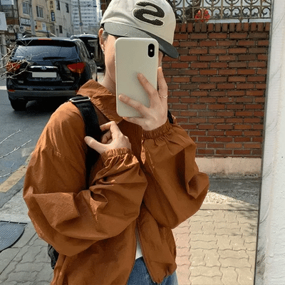 Curl Me String Collar Wind Jacket