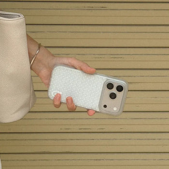 Lace Dot iPhone 17 Pro Clear Translucent Jelly Case