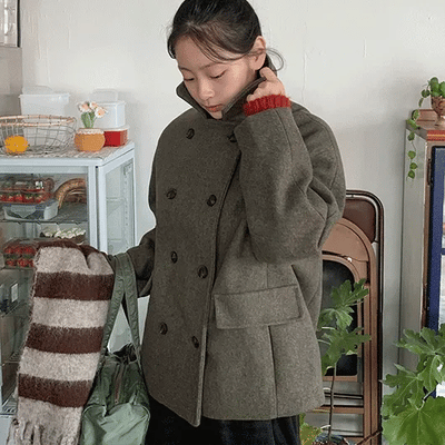 Delna 2oz High-Neck Double Coat