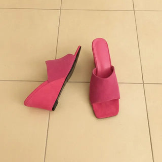 POP Square Wedge Heel Mule
