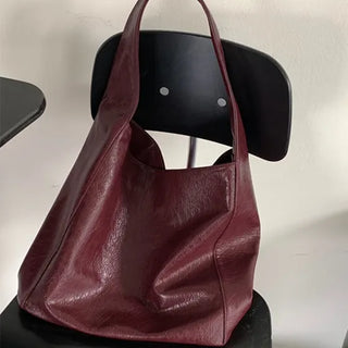Wide Leather Bag