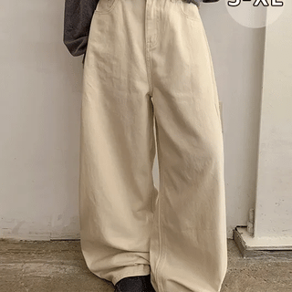 Hrenno Cotton Balloon Wide Pants