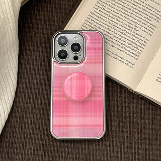 Autumn Check iPhone 18 Pro MagSafe Silver Bumper Case