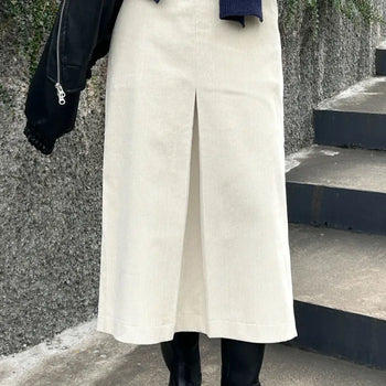 HATTA corduroy H-line skirt