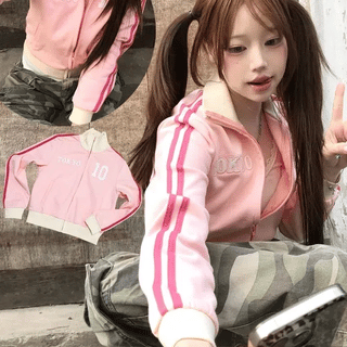 tokyo pink crop jersey