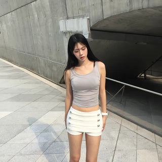 eyelet pleats skirt