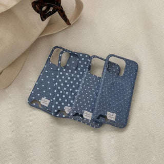 Denim Groove MagSafe Card Phone Case for iPhone 16 Pro Hard