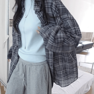 Soel Loose Fit Check Cotton Shirt