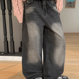 Mekoi Washed Pocket Denim Pants