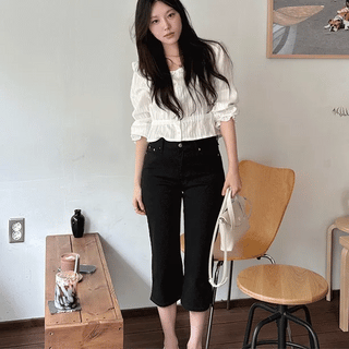 3/4 length uncapri slit pants