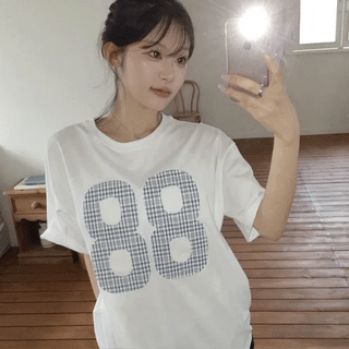 Patchwork 88 Oversized Short Sleeve T-shirt