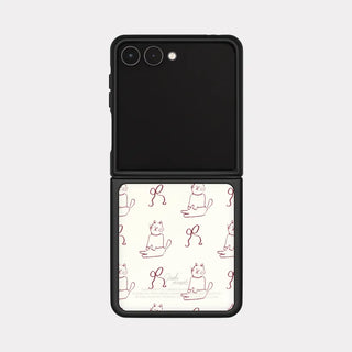 i like cat Galaxy Zflip Fold 8 MagSafe Black Bumper Case