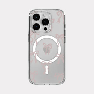 Ballet Ribbon MagSafe Clear Jelly Hard Phone Case for iPhone 16e Pro Max