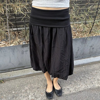BALLOON BAND MIDI SKIRT