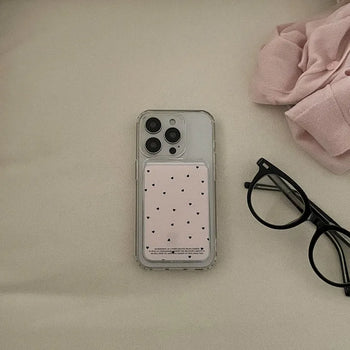 dotty love MagSafe transparent card wallet pocket case