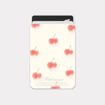 Hazy Cherry MagSafe Clear Card Wallet Pocket Case