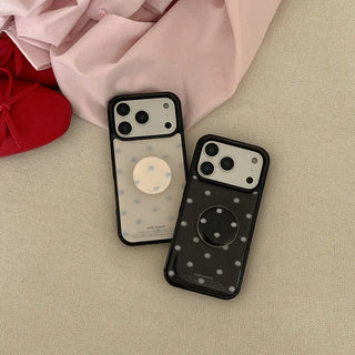 Soft blur dot iPhone 18 Pro Galaxy Epoxy Black Bumper Case