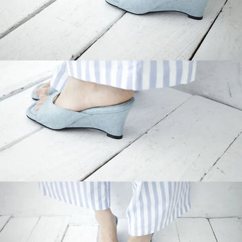 Open-toe wedge sandals