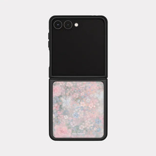 Romantic Garden Galaxy Z-Flip Fold 8 Epoxy Black Bumper Case