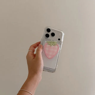 Strawberry Picnic Design [MagSafe Acrylic Smart Talk + Card Wallet]