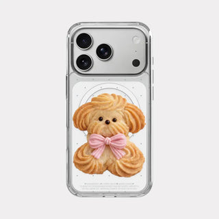 Butter Cookie Puppy MagSafe Clear Jelly Hard Phone Case for iPhone 17 Pro