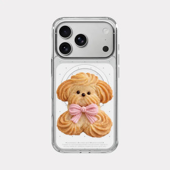 Butter Cookie Puppy MagSafe Clear Jelly Hard Phone Case for iPhone 17 Pro