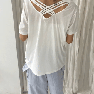 X BACK OFF SHOULDER TEE