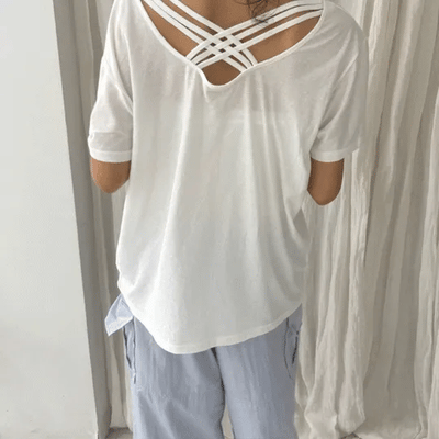 X BACK OFF SHOULDER TEE