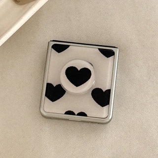 Terry Heart Galaxy Z-Flip Fold 8 MagSafe Silver Bumper Case