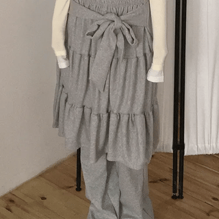 Gren Tiered Knot Midi Skirt