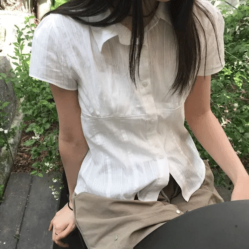 Damian Short Sleeve Blouse (2 colors)