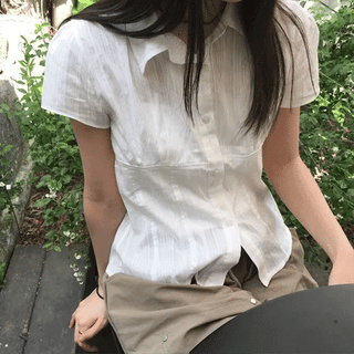 Damian Short Sleeve Blouse (2 colors)