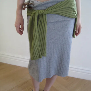 Flower Midi Fold Skirt
