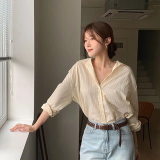 Label striped shirt