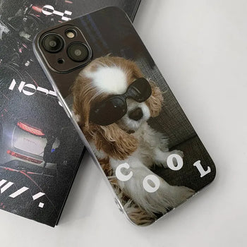 Cool Sunglasses Dog Realistic iPhone Case