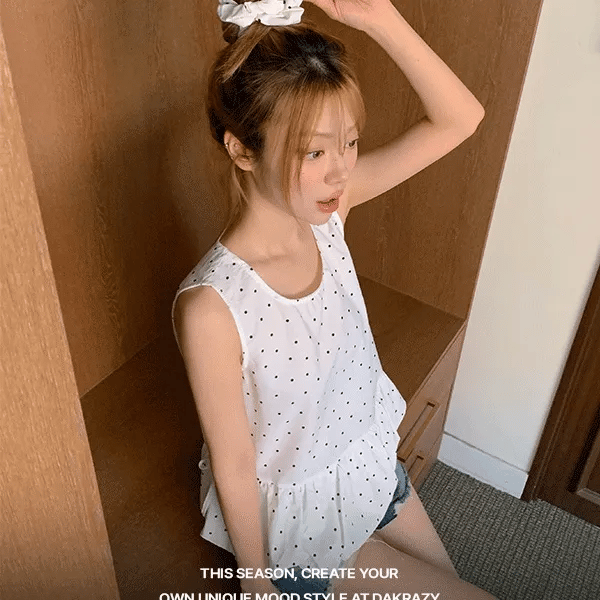 Rico Dot Sleeveless Blouse