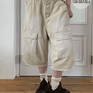 Rokyo Washed Cargo Bermuda Pants