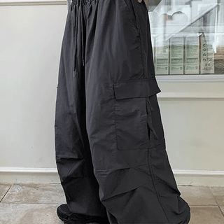 Tsuina Elastic Nylon String Parachute Cargo Pants
