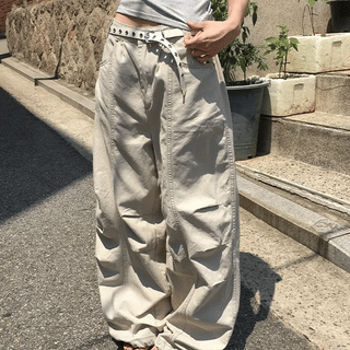 Celluto Stitch Line Two-Way Cotton Pants