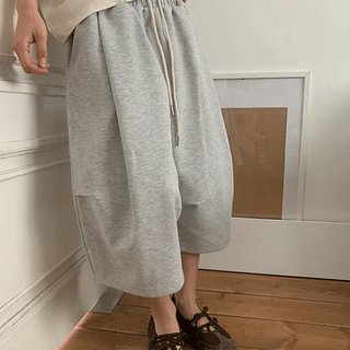 Mesa Basic Pintuck Wide Bermuda Pants