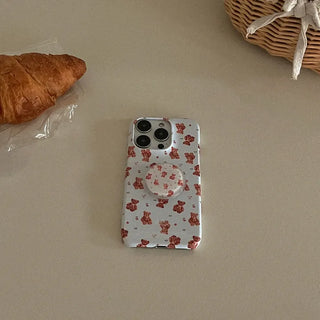 Teddy Flower MagSafe Hard Phone Case for iPhone 16 Pro