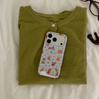 Teddy Story MagSafe Card Phone Case for iPhone 17 Pro Hard