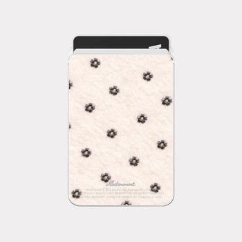 Noir Bloom MagSafe Clear Card Wallet Pocket Case