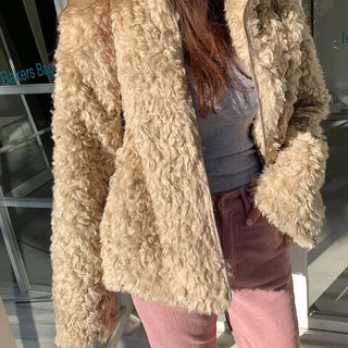 Curly fur jacket